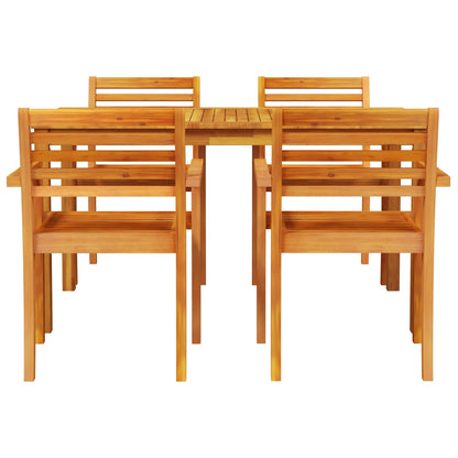 vidaXL Garden Dining Set 5 pcs Brown Solid Acacia Wood