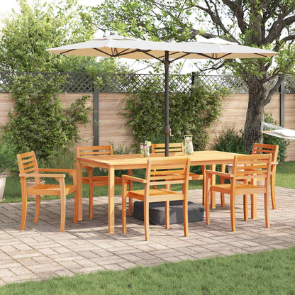 vidaXL Garden Dining Set 7 pcs Brown Solid Acacia Wood