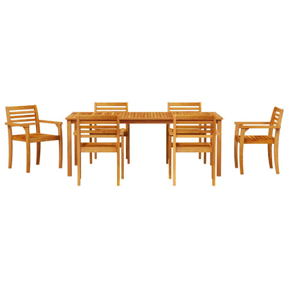 vidaXL Garden Dining Set 7 pcs Brown Solid Acacia Wood