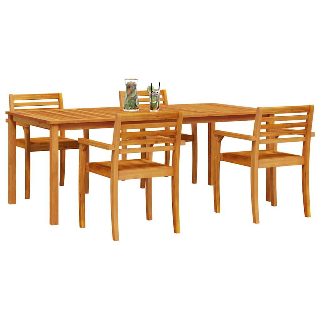 vidaXL Garden Dining Set 7 pcs Brown Solid Acacia Wood