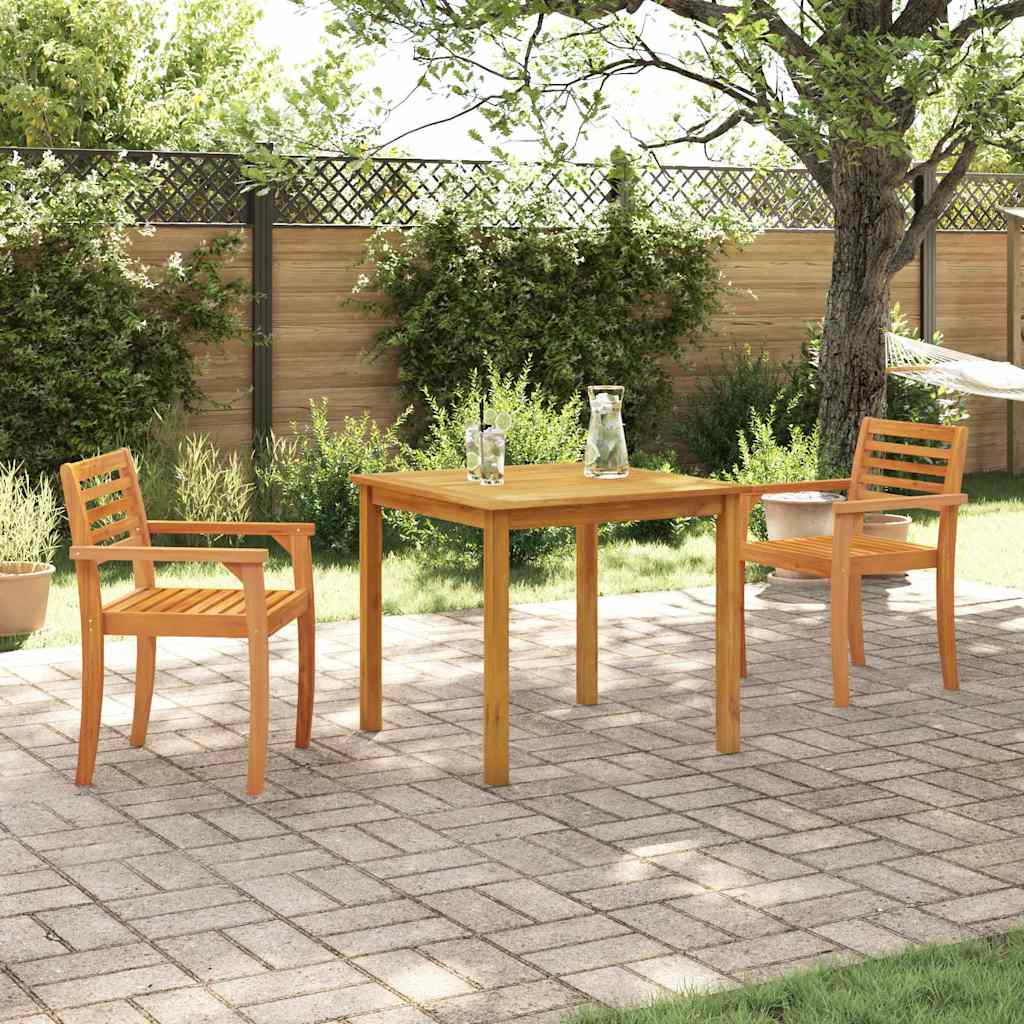 vidaXL Garden Dining Set 3 pcs Brown Solid Acacia Wood