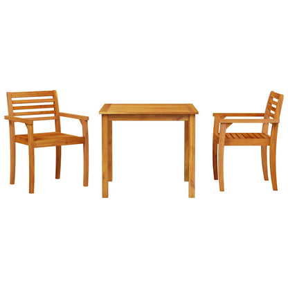 vidaXL Garden Dining Set 3 pcs Brown Solid Acacia Wood