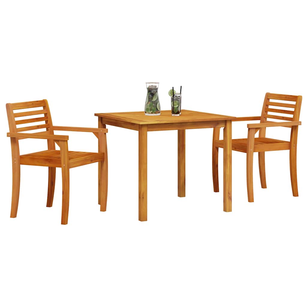 vidaXL Garden Dining Set 3 pcs Brown Solid Acacia Wood