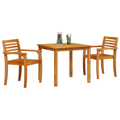 vidaXL Garden Dining Set 3 pcs Brown Solid Acacia Wood