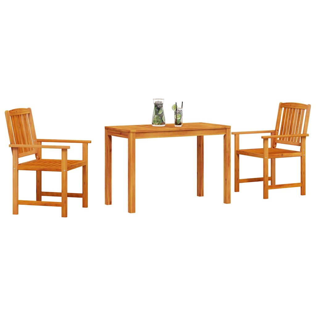 vidaXL Garden Dining Set 3 pcs Brown Solid Acacia Wood