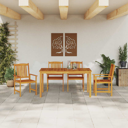 vidaXL Garden Dining Set 5 pcs Brown Solid Acacia Wood