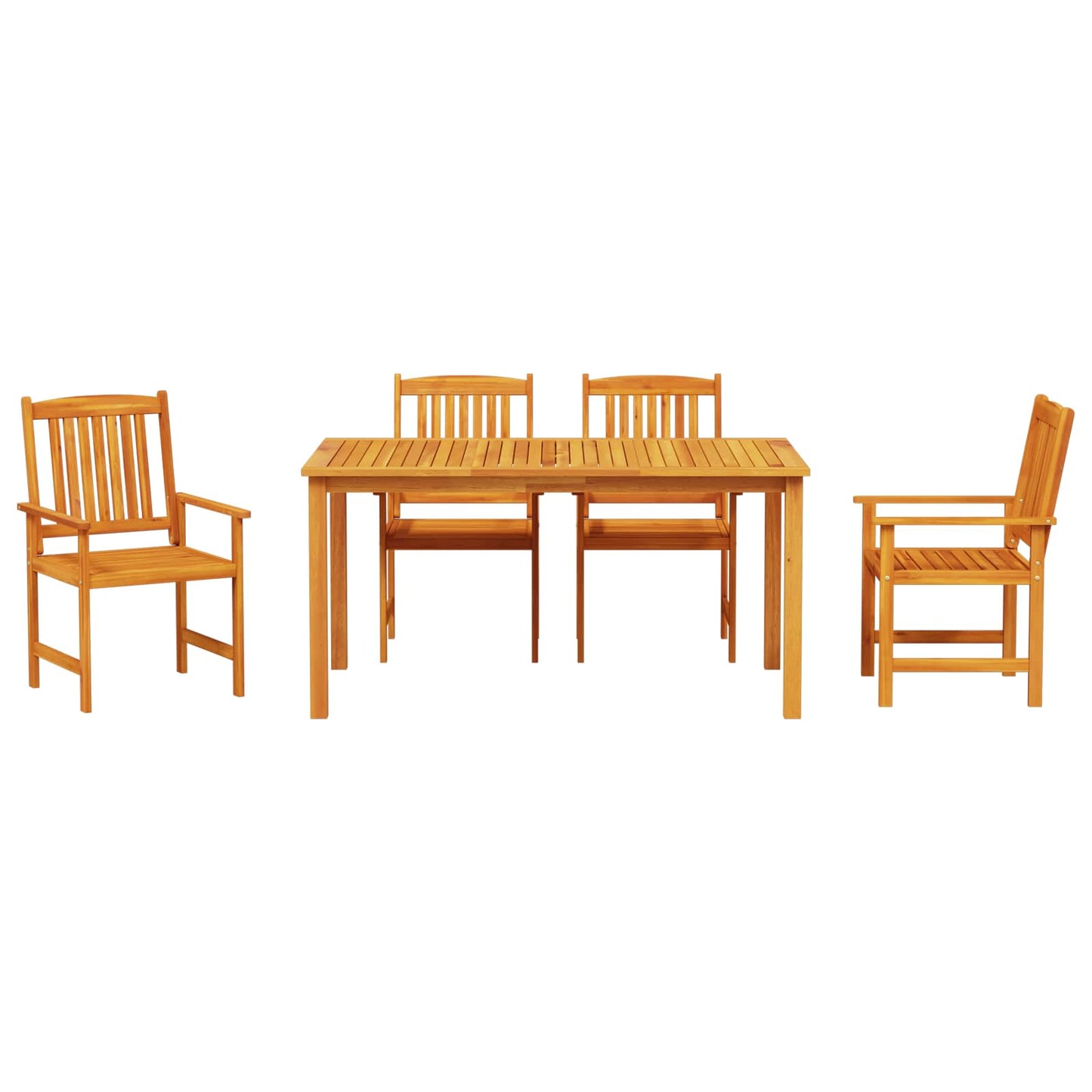 vidaXL Garden Dining Set 5 pcs Brown Solid Acacia Wood