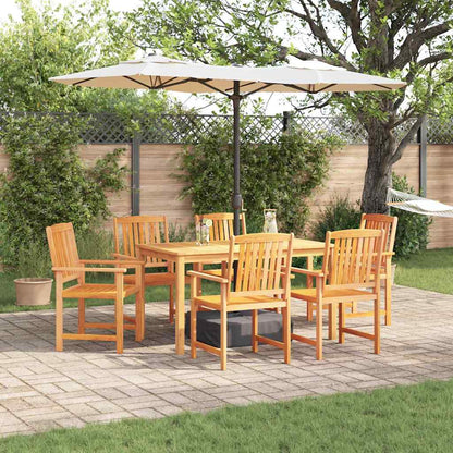 vidaXL Garden Dining Set 7 pcs Brown Solid Acacia Wood