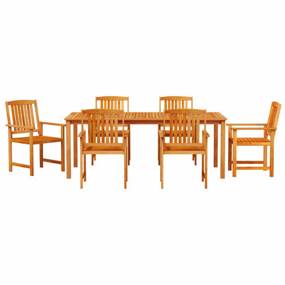 vidaXL Garden Dining Set 7 pcs Brown Solid Acacia Wood