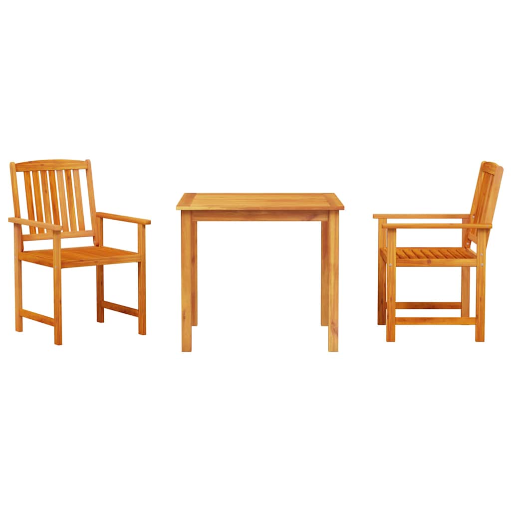 vidaXL Garden Dining Set 3 pcs Brown Solid Acacia Wood