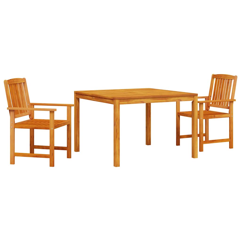 vidaXL Garden Dining Set 3 pcs Brown Solid Acacia Wood