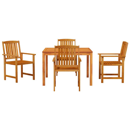 vidaXL Garden Dining Set 5 pcs Brown Solid Acacia Wood