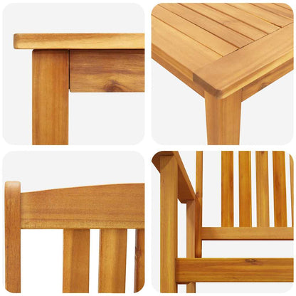 vidaXL Garden Dining Set 9 pcs Brown Solid Acacia Wood