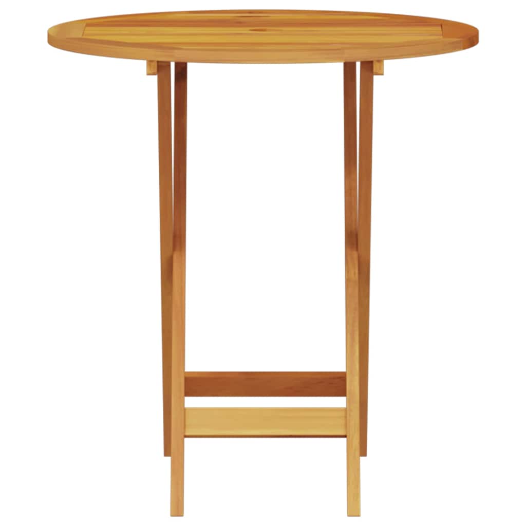 vidaXL Folding Bistro Set Folding 3 pcs Brown Solid Acacia Wood