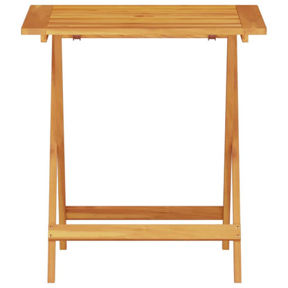 vidaXL Folding Bistro Set Folding 3 pcs Brown Solid Acacia Wood