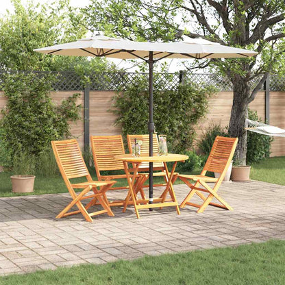 vidaXL Garden Dining Set Folding 5 pcs Brown Solid Acacia Wood