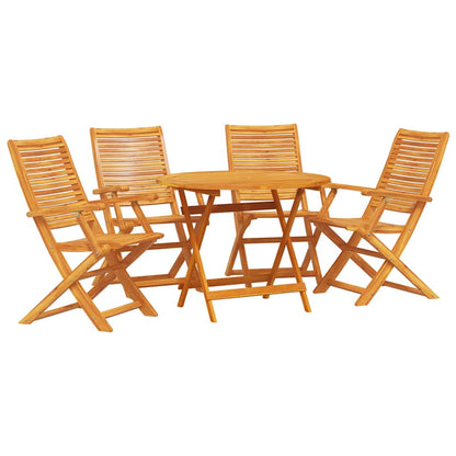 vidaXL Garden Dining Set Folding 5 pcs Brown Solid Acacia Wood