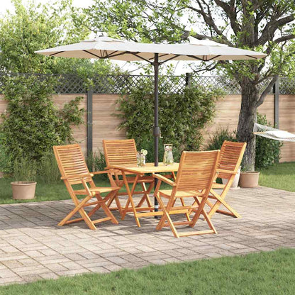 vidaXL Garden Dining Set Folding 5 pcs Brown Solid Acacia Wood