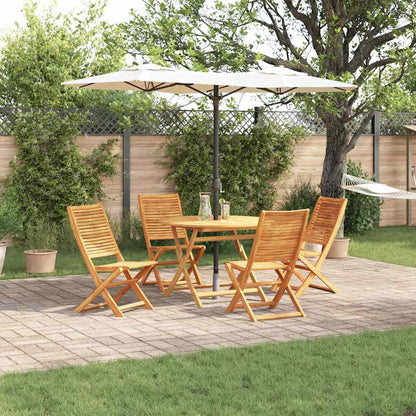 vidaXL Garden Dining Set Folding 5 pcs Brown Solid Acacia Wood