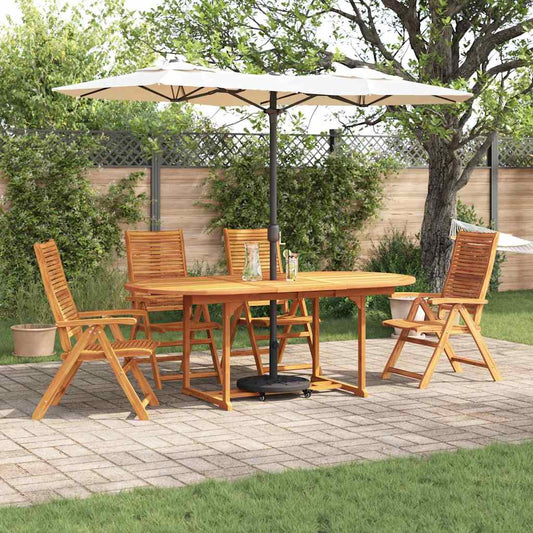 vidaXL Garden Dining Set Folding 5 pcs Brown Solid Acacia Wood