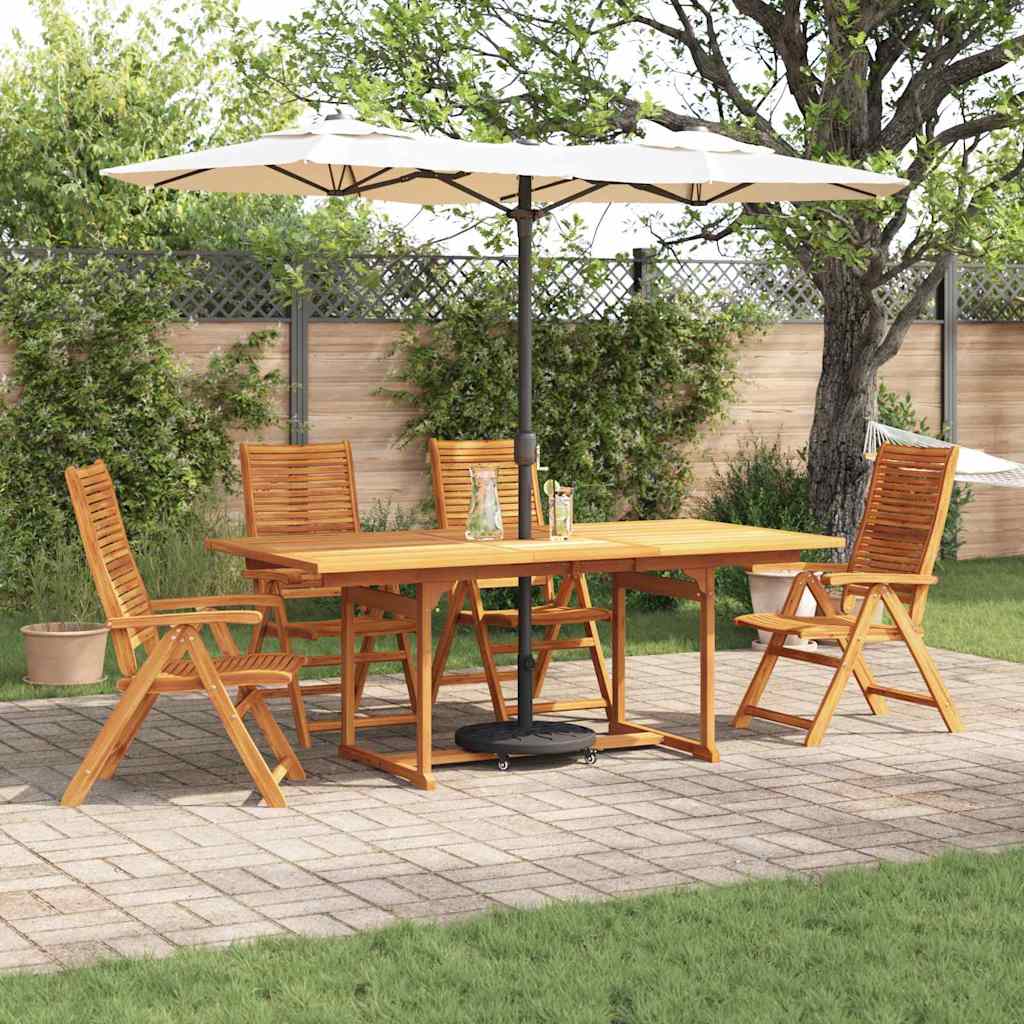 vidaXL Garden Dining Set Folding 5 pcs Brown Solid Acacia Wood