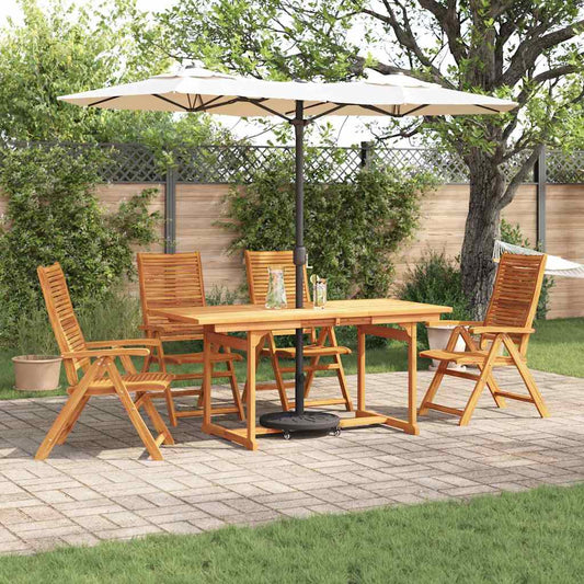 vidaXL Garden Dining Set Folding 5 pcs Brown Solid Acacia Wood