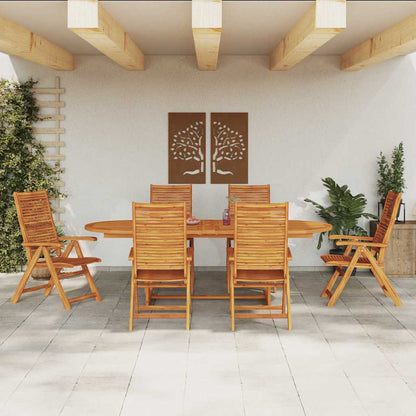 vidaXL Garden Dining Set Folding 7 pcs Brown Solid Acacia Wood