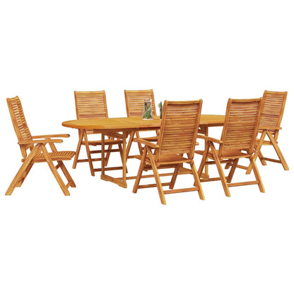 vidaXL Garden Dining Set Folding 7 pcs Brown Solid Acacia Wood