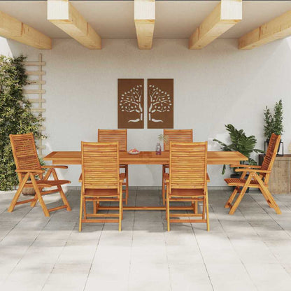 vidaXL Garden Dining Set Folding 7 pcs Brown Solid Acacia Wood