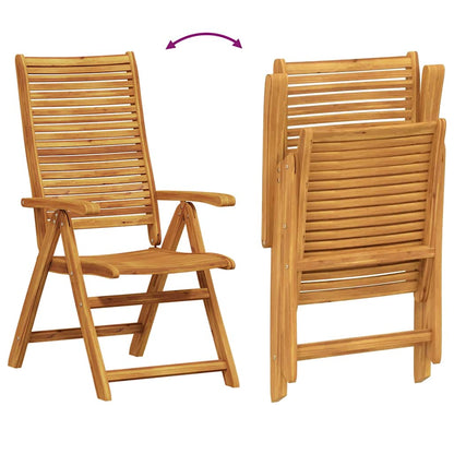 vidaXL Garden Dining Set Folding 7 pcs Brown Solid Acacia Wood