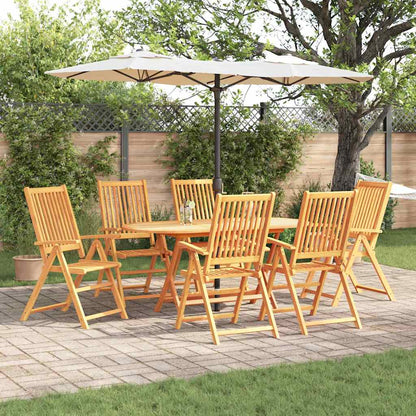 vidaXL Garden Dining Set 7 pcs Brown Solid Acacia Wood