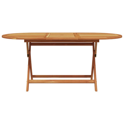 vidaXL Garden Dining Set Folding 5 pcs Leaf pattern Solid acacia wood