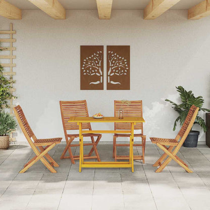 vidaXL Garden Dining Set 5 pcs Brown Solid Acacia Wood