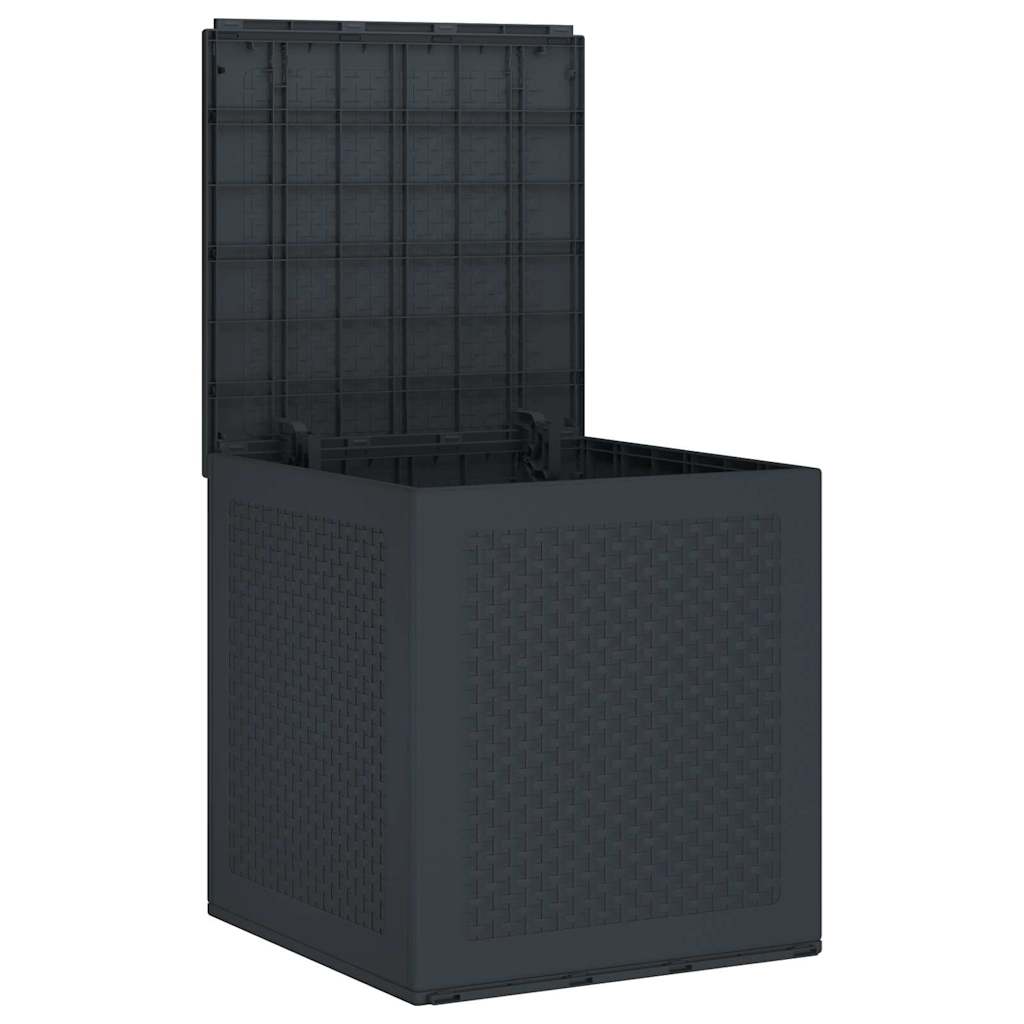 vidaXL Garden Storage Box Anthracite 55 x 53 x 57 cm Polypropylene