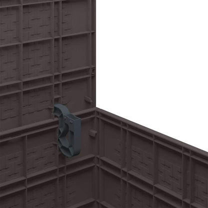 vidaXL Garden Storage Box Brown 55 x 53 x 57 cm Polypropylene