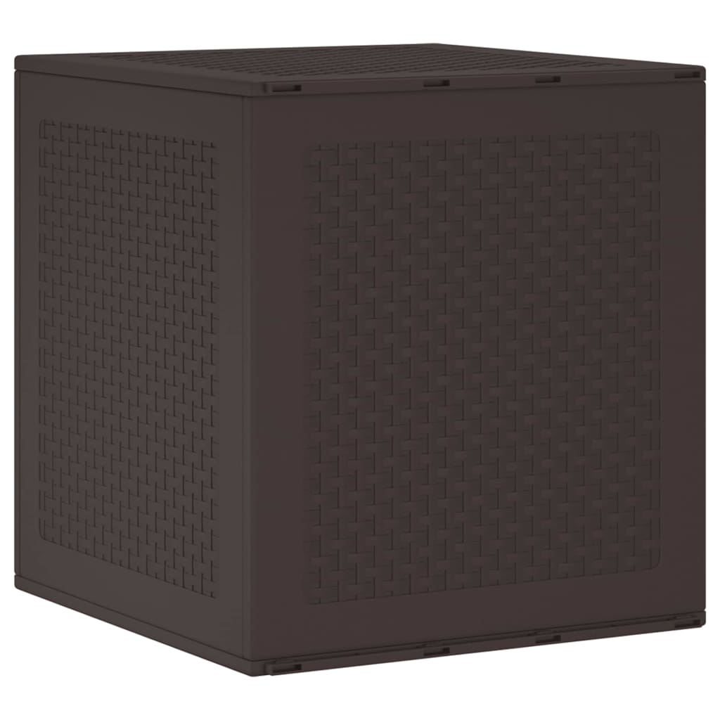 vidaXL Garden Storage Box Brown 55 x 53 x 57 cm Polypropylene
