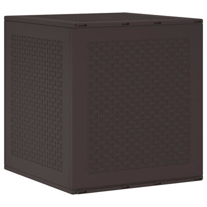 vidaXL Garden Storage Box Brown 55 x 53 x 57 cm Polypropylene