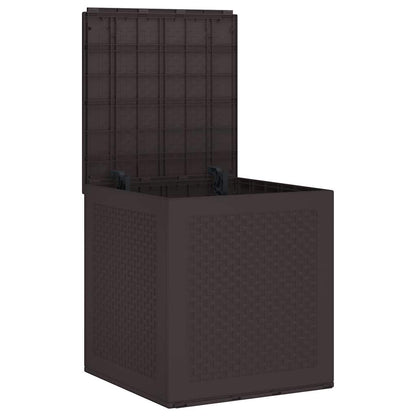 vidaXL Garden Storage Box Brown 55 x 53 x 57 cm Polypropylene