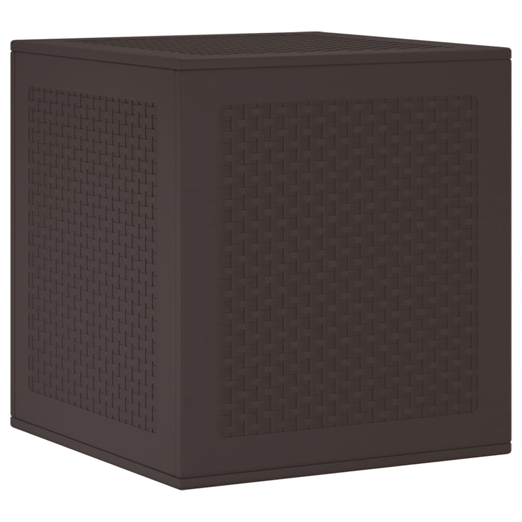 vidaXL Garden Storage Box Brown 55 x 53 x 57 cm Polypropylene
