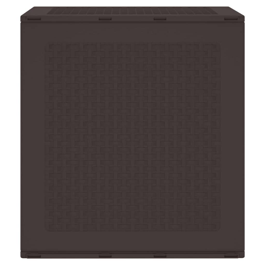 vidaXL Garden Storage Box Brown 55 x 53 x 57 cm Polypropylene