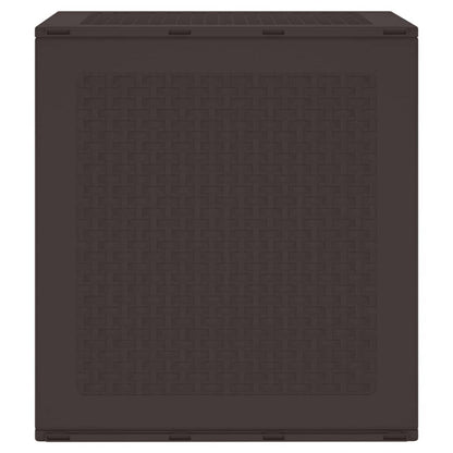 vidaXL Garden Storage Box Brown 55 x 53 x 57 cm Polypropylene