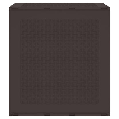 vidaXL Storage Box with Storage Brown 55 x 53 x 57 cm Polypropylene