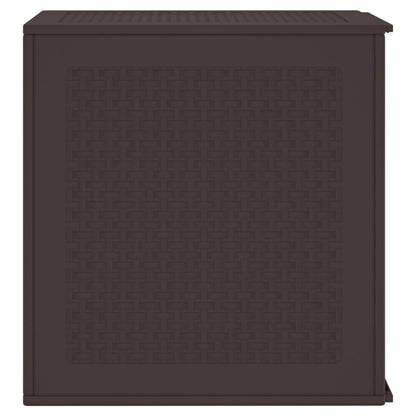 vidaXL Storage Box with Storage Brown 55 x 53 x 57 cm Polypropylene