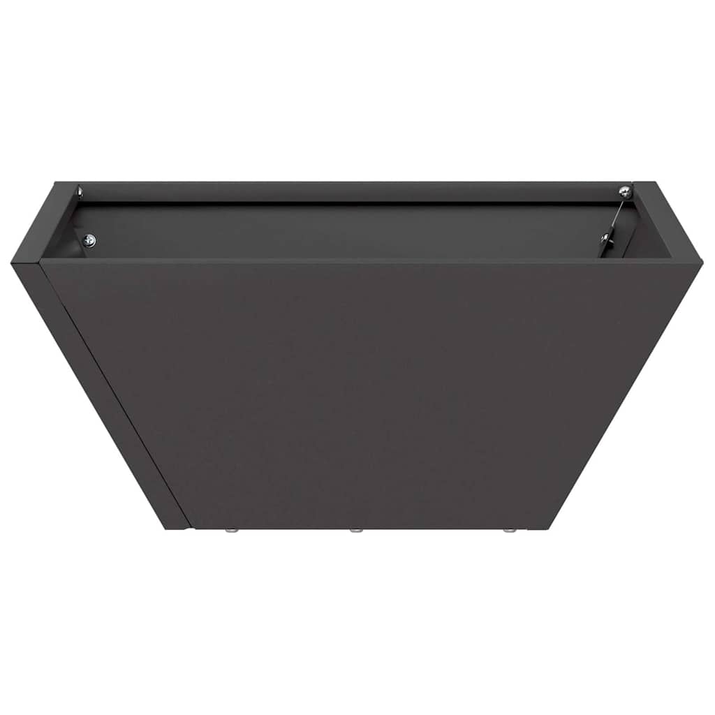vidaXL Garden Planter Black 35 x 35 x 15 cm Cold-rolled Steel
