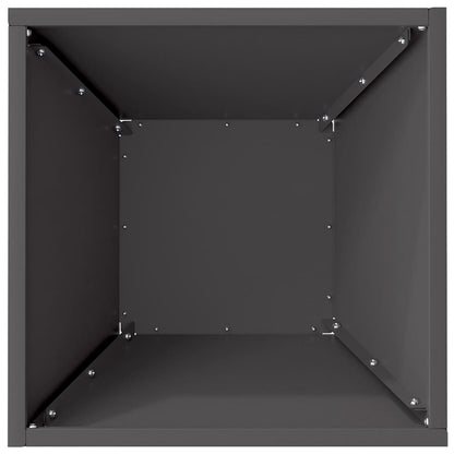 vidaXL Garden Planter Black 35 x 35 x 15 cm Cold-rolled Steel