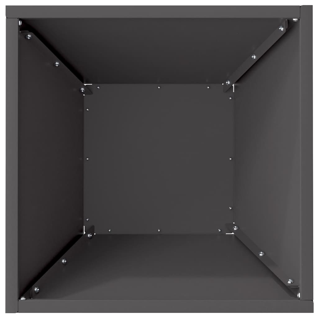 vidaXL Garden Planter 5 pcs Black 35 x 35 x 15 cm Cold-rolled Steel