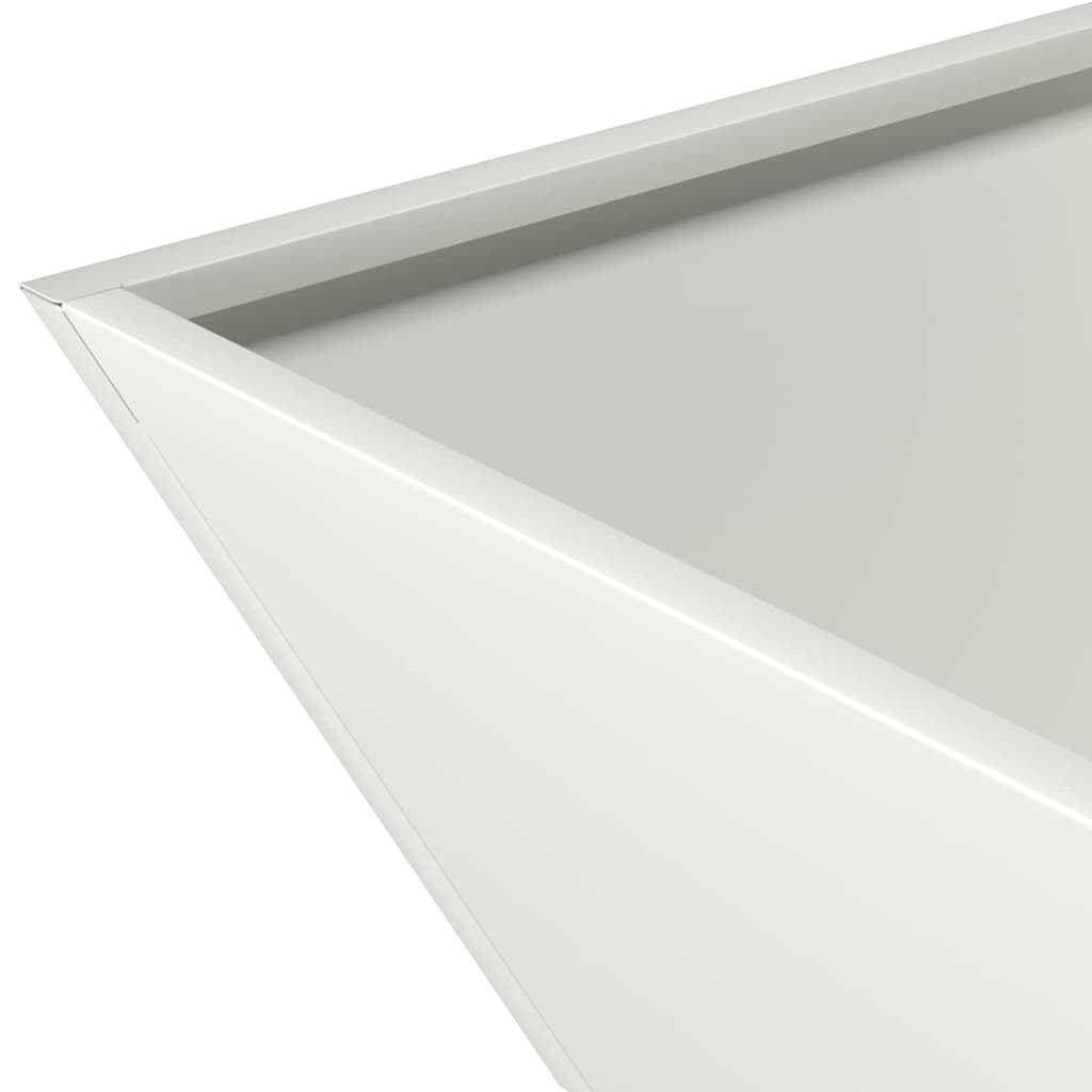 vidaXL Garden Planter White 35 x 35 x 15 cm Cold-rolled Steel
