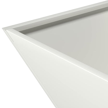 vidaXL Garden Planter White 35 x 35 x 15 cm Cold-rolled Steel