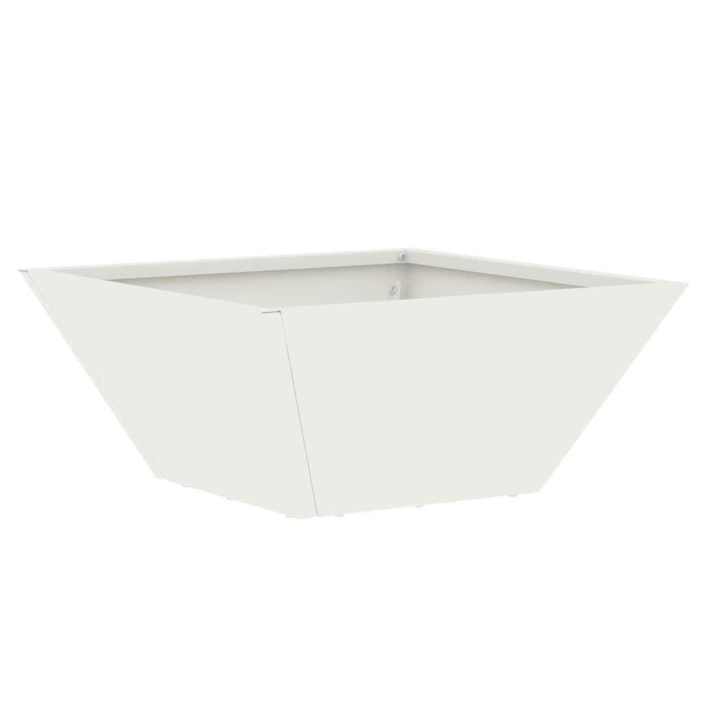 vidaXL Garden Planter 5 pcs White 35 x 35 x 15 cm Cold-rolled Steel