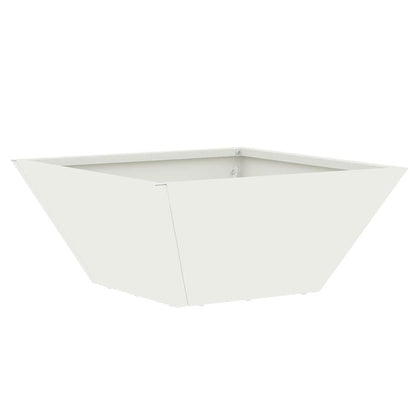 vidaXL Garden Planter 5 pcs White 35 x 35 x 15 cm Cold-rolled Steel